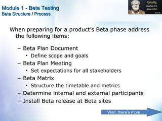 Beta Test Methodology | PPT