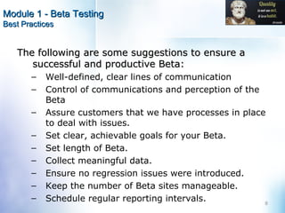 Beta Test Methodology | PPT