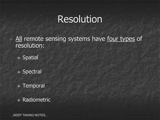 Spatial Radiométrique Example Basics of RS and GIS | PDF