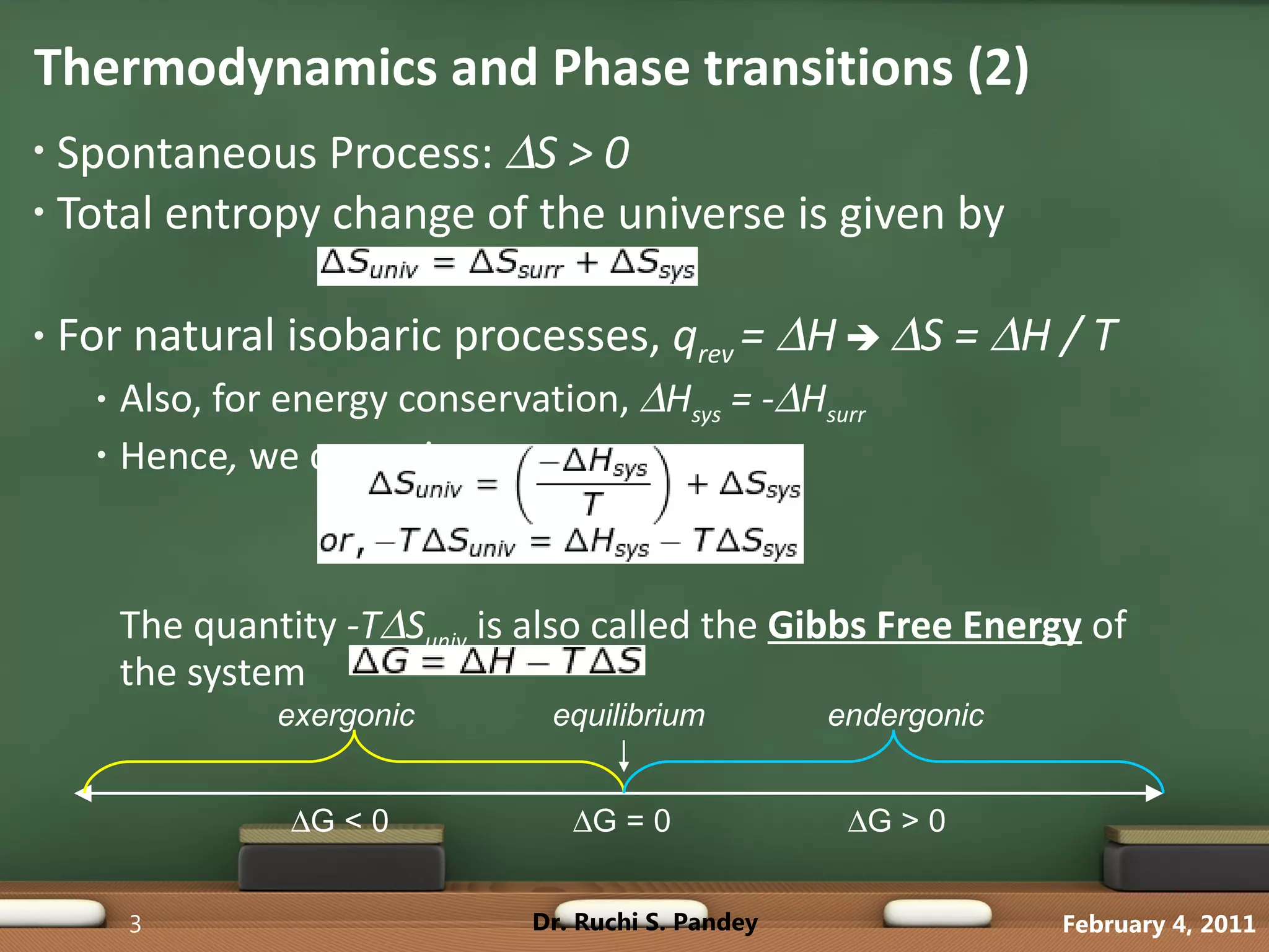 Which Of The Following Phase Transitions Is Exergonic