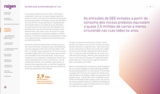A transição energética para uma matriz mais limpa e
sustentável é, para nós, uma oportunidade, sobretudo
tendo em vista a conclusão da 26ª conferência das partes
da Convenção-Quadro das Nações Unidas sobre Mudança
do Clima (COP26), da qual participaram representantes
de entidades públicas e privadas de quase 200 países –
incluindo executivos do nosso time. Eles debateram os
caminhos para uma economia de baixo carbono e apre-
sentaram dois cases sobre a cana-de-açúcar e o nosso
papel de protagonista na transição energética. A COP26
provocou os estados membros para apresentarem metas
mais agressivas para a redução das emissões de Gases
do Efeito Estufa (GEE).
Entretanto, queremos desenvolver a energia do futuro
sem deixar de prover a energia de que a sociedade pre-
cisa hoje. Segundo a International Energy Agency (IEA,
2021), o petróleo ainda responde por 33,1% do consumo
energético global. Além de muitos países apresentarem
uma realidade muito distante do Brasil, onde mais da
metade da matriz energética é baseada em fontes reno-
váveis (sobretudo hídrica, eólica e biomassa), o uso de
combustíveis fósseis, como petróleo e gás natural, re-
presenta mais segurança para as matrizes energéticas
por serem acionadas sempre que necessário, diferente-
mente das alternativas intermitentes.
Portanto, enquanto investimos para ampliar nosso
portfólio de produtos e serviços em energia renovável,
também operamos a segunda maior rede de distribui-
ção de combustíveis do Brasil, de acordo com a Agên-
cia Nacional do Petróleo, Gás Natural e Biocombustí-
veis, e a segunda maior da Argentina, de acordo com
o Ministerio de Energía y Minería, além de determos o
maior market share no Paraguai. As operações estão
sustentadas por infraestrutura e logística robusta e
pela conceituada marca Shell.
Mesmo na distribuição de combustíveis, nosso protagonis-
mo na transição energética é evidenciado pela qualidade
do etanol que produzimos. A mistura de até 27% de etanol
na gasolina (E27) permite uma redução de 15% das emis-
sões de CO2eq por quilômetro rodado na comparação com
a gasolina pura – e de até 35% se for considerado veículo
híbrido. As emissões de GEE evitadas a partir do consumo
dos nossos produtos chega a 5,2 milhões de toneladas por
ano, o equivalente a quase 2,5 milhões de carros a menos
circulando nas ruas todos os anos.
2,9TWh
de eletricidade a
partir do processo de
cogeração da biomassa
As emissões de GEE evitadas a partir do
consumo dos nossos produtos equivalem
a quase 2,5 milhões de carros a menos
circulando nas ruas todos os anos.
SOBRE ESTE
RELATÓRIO
... COM MODELO DE
NEGÓCIOS ÚNICO E
IRREPLICÁVEL…
DESTAQUES DO ANO-SAFRA
… E PROPOSTA DE VALOR
NO LONGO PRAZO
MENSAGEM
DO PRESIDENTE
… CRESCIMENTO
ESTRUTURADO…
LIDERANDO
A TRANSIÇÃO
ENERGÉTICA
RESULTADOS
FINANCEIROS
CADERNO DE
INDICADORES
SUMÁRIOS DE
CONTEÚDO GRI
CARTA DE
ASSEGURAÇÃO
EXPEDIENTE
18
RELATÓRIO ANUAL DE SUSTENTABILIDADE 2021–2022
 