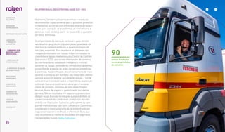 dialmente. Também utilizamos enzimas e leveduras
desenvolvidas especialmente para o processo produtivo,
e mantemos parcerias com diferentes empresas bioquí-
micas para a criação de plataformas de biorrefinaria e
químicos mais verdes a partir do nosso E2G e açúcares
da nossa biomassa.
A complexidade da operação necessária para atender
aos desafios geográficos impostos pela capilaridade da
distribuição também estimulou o desenvolvimento de
soluções assertivas. Para monitorar as diferentes tec-
nologias embarcadas em nossas frotas contratadas de
caminhões e balsas, mantemos uma Central de Controle
Operacional (CCO), que recebe informações de câmeras
de monitoramento, dotadas de Inteligência Artificial;
sensores de fadiga; rastreadores; entre outros aparelhos,
possibilitando a adoção de ações corretivas, preventivas
e preditivas. Na identificação de comportamento de risco
durante a condução, por exemplo, são disparados alertas
sonoros automaticamente na cabine do veículo, a fim de
conscientizar o condutor sobre a importância da atenção
à direção. Outros procedimentos abrangem monitora-
mento de jornadas, excessos de velocidade, freadas
bruscas, fluxos de viagens e padronização dos alertas
gerados. São os resultados em segurança proporciona-
dos por essas diversas tecnologias que possibilitam os
credenciamentos dos condutores (motoristas de cami-
nhão) e das tripulações (balsas) a participarem de cam-
panhas motivacionais, tais como o Rodeio de Caminhões,
considerado o maior programa de reconhecimento em
segurança rodoviária do Brasil, e o Timão de Ouro, que
visa reconhecer os melhores resultados em segurança
nas operações fluviais (saiba mais aqui).
90
projetos-pilotos em
nossas instalações
ou em propriedades
de parceiros
... COM MODELO DE
NEGÓCIOS ÚNICO E
IRREPLICÁVEL…
27
RELATÓRIO ANUAL DE SUSTENTABILIDADE 2021–2022
SOBRE ESTE
RELATÓRIO
… E PROPOSTA DE VALOR
NO LONGO PRAZO
MENSAGEM
DO PRESIDENTE
… CRESCIMENTO
ESTRUTURADO…
LIDERANDO
A TRANSIÇÃO
ENERGÉTICA
RESULTADOS
FINANCEIROS
CADERNO DE
INDICADORES
SUMÁRIOS DE
CONTEÚDO GRI
CARTA DE
ASSEGURAÇÃO
EXPEDIENTE
DESTAQUES DO ANO-SAFRA
 