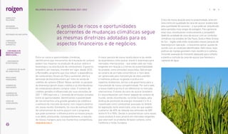 A maior parcela de nossa receita decorre da venda
de bioprodutos como açúcar, etanol e bioenergia para
mercados internacionais – que estão cada vez mais
exigentes em relação a critérios de sustentabilidade
do produto, como emissões associadas. Adicionado
ao cenário de acirrada concorrência, o risco deve
ser gerenciado pela manutenção de altos padrões
e melhores práticas na gestão e prática em
aspectos ambientais, sociais e de governança para a
manutenção de nossa competitividade. Por outro lado,
a nossa matéria-prima é um diferencial no mercado
internacional. O etanol da cana-de-açúcar brasileiro
é o biocombustível com menor pegada de carbono do
mundo, sendo reconhecido, na União Europeia, pela
diretiva de promoção de energia renovável (I e II); e
classificado como combustível avançado no âmbito
da legislação norte-americana, uma vez que supera
o patamar de 60% de redução das emissões de GEE
(entre 61% e 90%). Devido a características como essas,
nosso produto é mais atrativo em mercados exigentes
que valorizam os produtos de baixo carbono, como
Califórnia e União Europeia.
Entre os riscos e oportunidades climáticas,
identificamos que mecanismos de tributação de carbono
podem nos impactar na produção de açúcar, etanol e
bioenergia e na distribuição de combustíveis. O governo
brasileiro, por exemplo, mantém em vigor, desde 2020,
o RenovaBio, programa que visa reduzir a dependência
de combustíveis fósseis do País e aumentar oferta e
demanda de biocombustíveis por meio da venda de
créditos de carbono (CBios). Nesse sentido, os parques
de bioenergia geram esses créditos e as distribuidoras
de combustíveis devem comprar cotas. O número de
créditos gerados é influenciado por suas emissões de
GEE: 1 CBIO equivale a 1 tonelada de emissões evitadas.
Entre as oportunidades, identificamos a possibilidade
de nos tornarmos uma grande geradora de créditos e
o estímulo do mercado de etanol, com impacto positivo
em nossa receita. Entretanto, há risco de eventual falta
de compromisso de outros players com o programa,
que pode aumentar a diferença entre os nossos preços
e os deles, provocando, consequentemente, a redução
de nossas margens para nos mantermos competitivos.
|SASB RR-BI-530a.2|
O foco de nossa atuação está na produtividade, tanto em
área como em qualidade da cana-de-açúcar, evidenciada
pela quantidade de sacarose – o que pode ser prejudicada
pelos períodos mais longos de estiagem. Para gerenciar
esse risco, monitoramos continuamente a compatibili-
dade da variedade de cana-de-açúcar com as condições
climáticas nos estados de São Paulo, Goiás e Mato Grosso
do Sul – região onde estão localizados nossos parques de
bioenergia em operação – e buscamos aplicar ajustes de
acordo com as condições identificadas. Além disso, boas
práticas de manejo garantem mais resiliência à colheita,
incluindo avaliação do momento adequado para colheita
e plantio e nutrição da cana-de-açúcar que favorece a
captação de água.
A gestão de riscos e oportunidades
decorrentes de mudanças climáticas segue
as mesmas diretrizes adotadas para os
aspectos financeiros e de negócios.
... COM MODELO DE
NEGÓCIOS ÚNICO E
IRREPLICÁVEL…
50
RELATÓRIO ANUAL DE SUSTENTABILIDADE 2021–2022
SOBRE ESTE
RELATÓRIO
… E PROPOSTA DE VALOR
NO LONGO PRAZO
MENSAGEM
DO PRESIDENTE
… CRESCIMENTO
ESTRUTURADO…
LIDERANDO
A TRANSIÇÃO
ENERGÉTICA
RESULTADOS
FINANCEIROS
CADERNO DE
INDICADORES
SUMÁRIOS DE
CONTEÚDO GRI
CARTA DE
ASSEGURAÇÃO
EXPEDIENTE
DESTAQUES DO ANO-SAFRA
 