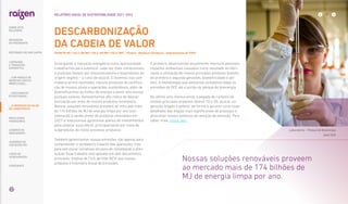 DESCARBONIZAÇÃO
DA CADEIA DE VALOR
|SASB FB-AG-110a.2, EM-MD-110a.2, EM-RM-110a.2; WEF – Planeta - Mudanças Climáticas - Implementação de TCFD|
Enxergando a transição energética como oportunidade,
trabalhamos para substituir cada vez mais combustíveis
e produtos fósseis por biocombustíveis e bioprodutos de
origem vegetal – a cana-de-açúcar. E fazemos isso com
matéria-prima rastreada, robusto processo de certifica-
ção de nossos ativos e operações sustentáveis, além de
diversificarmos as fontes de energia a partir dos nossos
parques solares. Apresentamos alto índice de descar-
bonização por meio de nossos produtos renováveis.
Nossas soluções renováveis proveem ao mercado mais
de 174 bilhões de MJ de energia limpa por ano (con-
siderando a venda direta de produtos renováveis em
2021) e executamos agressivos planos de investimentos
para ampliar essa oferta, principalmente por meio de
subprodutos do nosso processo produtivo.
Também gerenciamos nossas emissões não apenas para
compreender o verdadeiro impacto das operações, mas
para estruturar iniciativas eficazes de remediação e dimi-
nuição. Esse trabalho está apoiado em dois documentos
principais: Análise de Ciclo de Vida (ACV) dos nossos
produtos e Inventário Anual de Emissões.
O primeiro, desenvolvido anualmente, mensura possíveis
impactos ambientais causados como resultado da fabri-
cação e utilização de nossos principais produtos (etanóis
de primeira e segunda gerações, bioeletricidade e pel-
lets). A metodologia que adotamos contabiliza todas as
emissões de GEE até o portão do parque de bioenergia.
No último ano, mensuramos a pegada de carbono de
nossos principais produtos (etanol 1G e 2G, açúcar, co-
geração, biogás e pellets), de forma a garantir uma visão
detalhada das etapas mais significantes do processo e
direcionar nossos esforços de redução de emissão. Para
saber mais, clique aqui.
Nossas soluções renováveis proveem
ao mercado mais de 174 bilhões de
MJ de energia limpa por ano.
Laboratório – Parque de Bioenergia
Jataí (GO)
… E PROPOSTA DE VALOR
NO LONGO PRAZO
77
RELATÓRIO ANUAL DE SUSTENTABILIDADE 2021–2022
SOBRE ESTE
RELATÓRIO
... COM MODELO DE
NEGÓCIOS ÚNICO E
IRREPLICÁVEL…
MENSAGEM
DO PRESIDENTE
… CRESCIMENTO
ESTRUTURADO…
LIDERANDO
A TRANSIÇÃO
ENERGÉTICA
RESULTADOS
FINANCEIROS
CADERNO DE
INDICADORES
SUMÁRIOS DE
CONTEÚDO GRI
CARTA DE
ASSEGURAÇÃO
EXPEDIENTE
DESTAQUES DO ANO-SAFRA
 