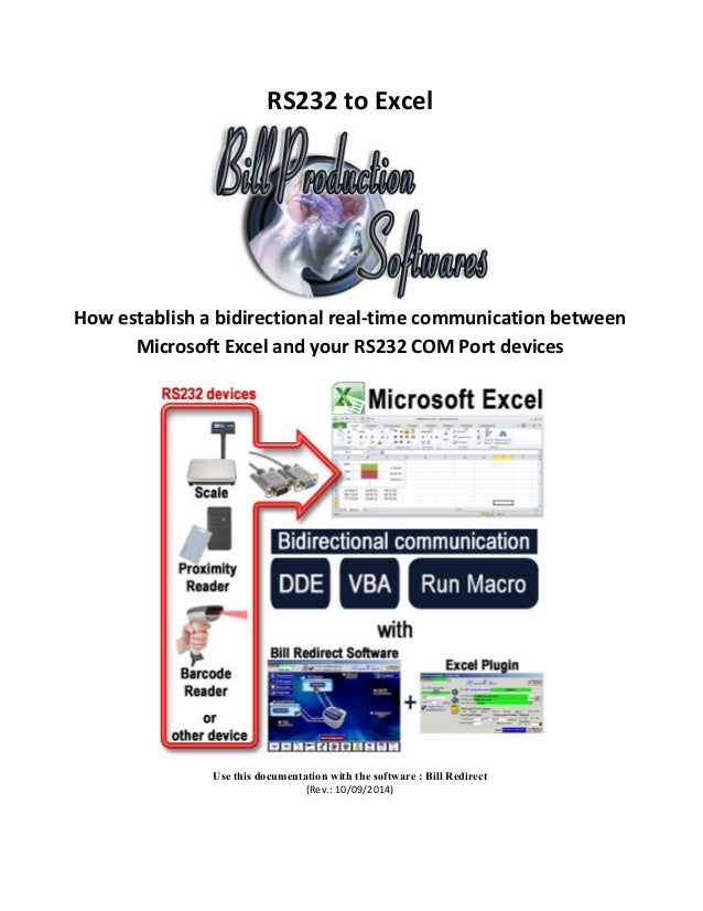 Microsoft Excel RS232 COM Port bidirectional realtime communication