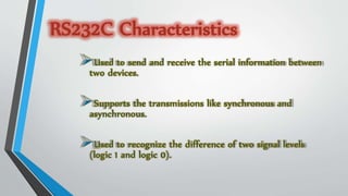 RS232C Characteristics
 