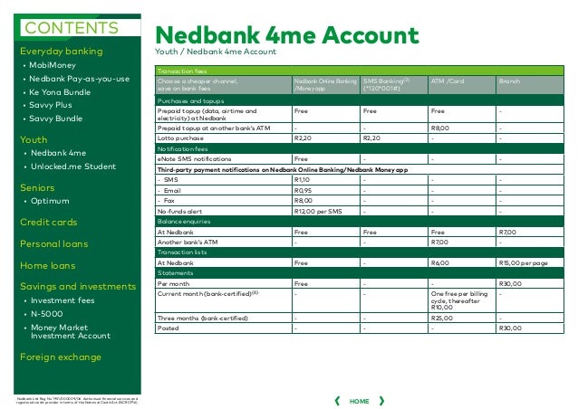 Nedbank Brochure For Pricing