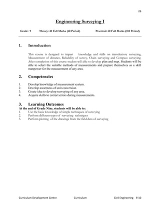 civil engineering-curriculum-Grade 9 and 10 | PDF