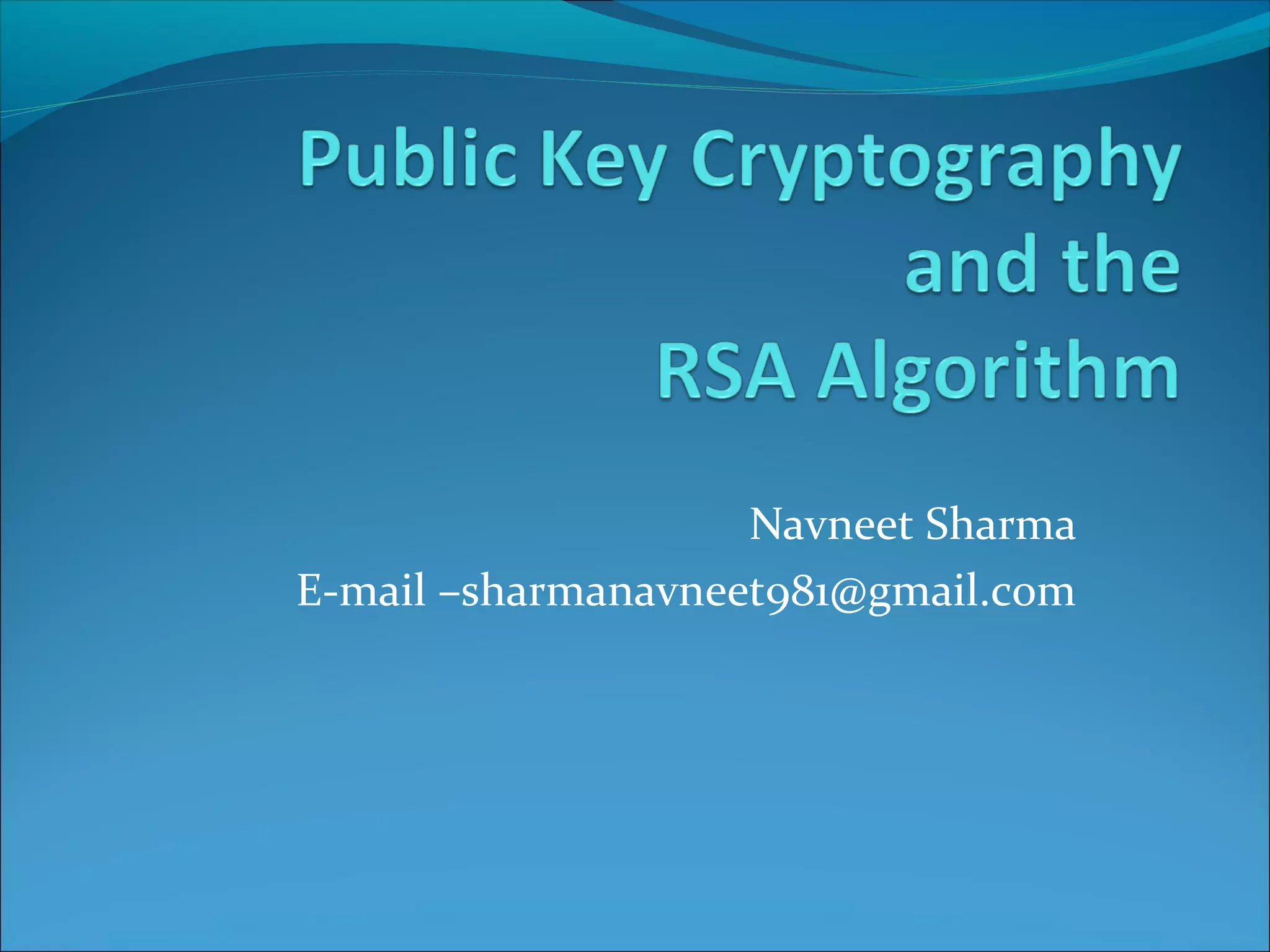 Rsa | PPT | Information and Network Security | Computing