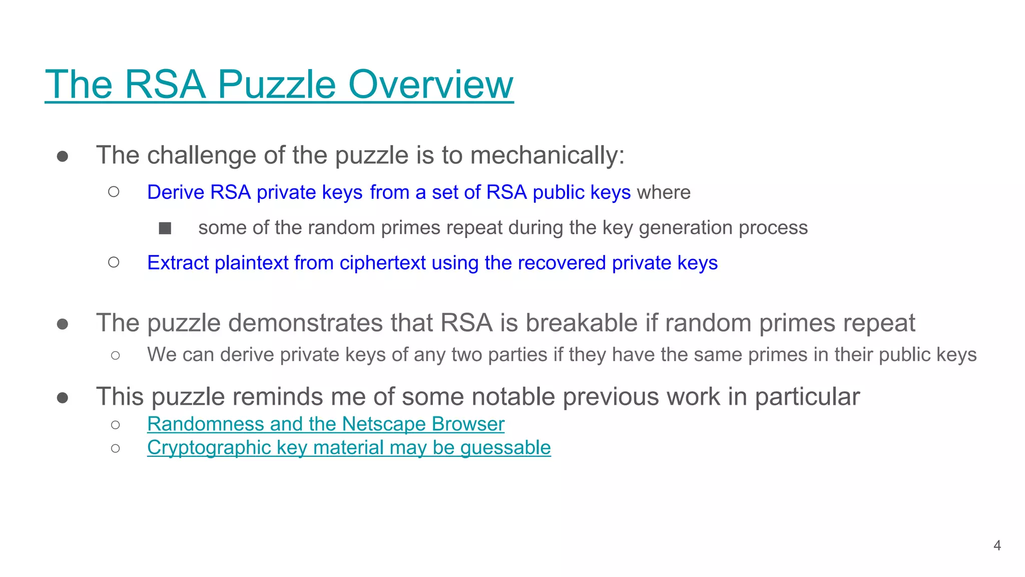 RSA cracking puzzle | PDF
