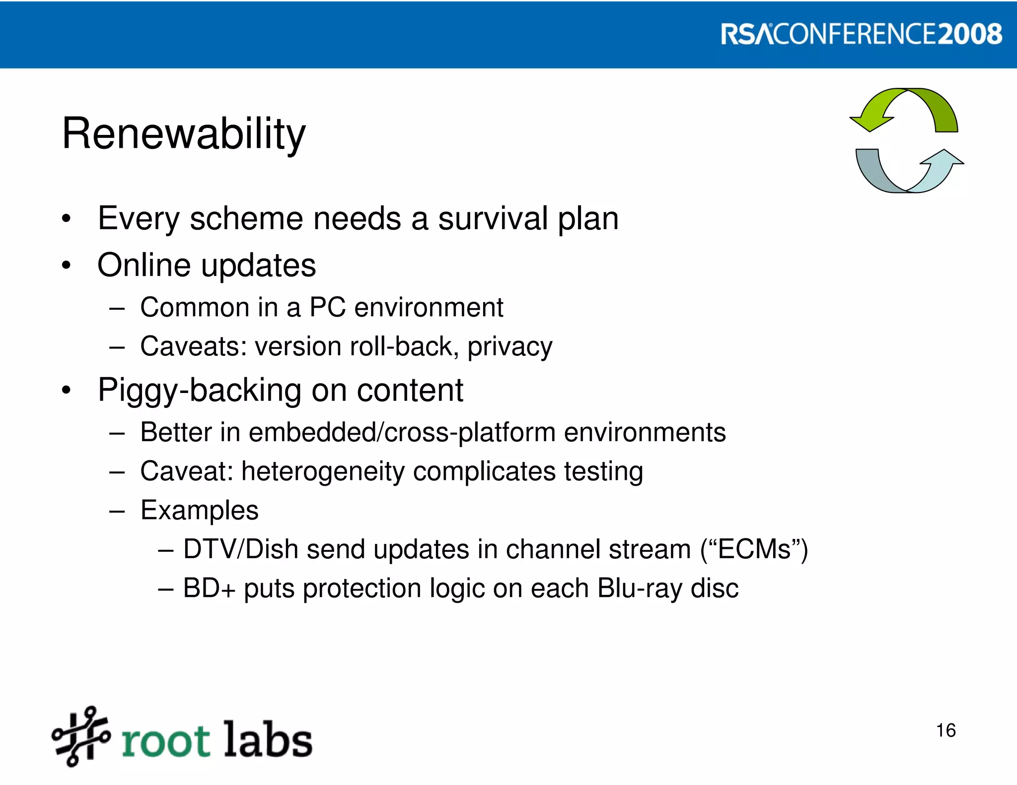 Designing and Attacking DRM (RSA 2008)