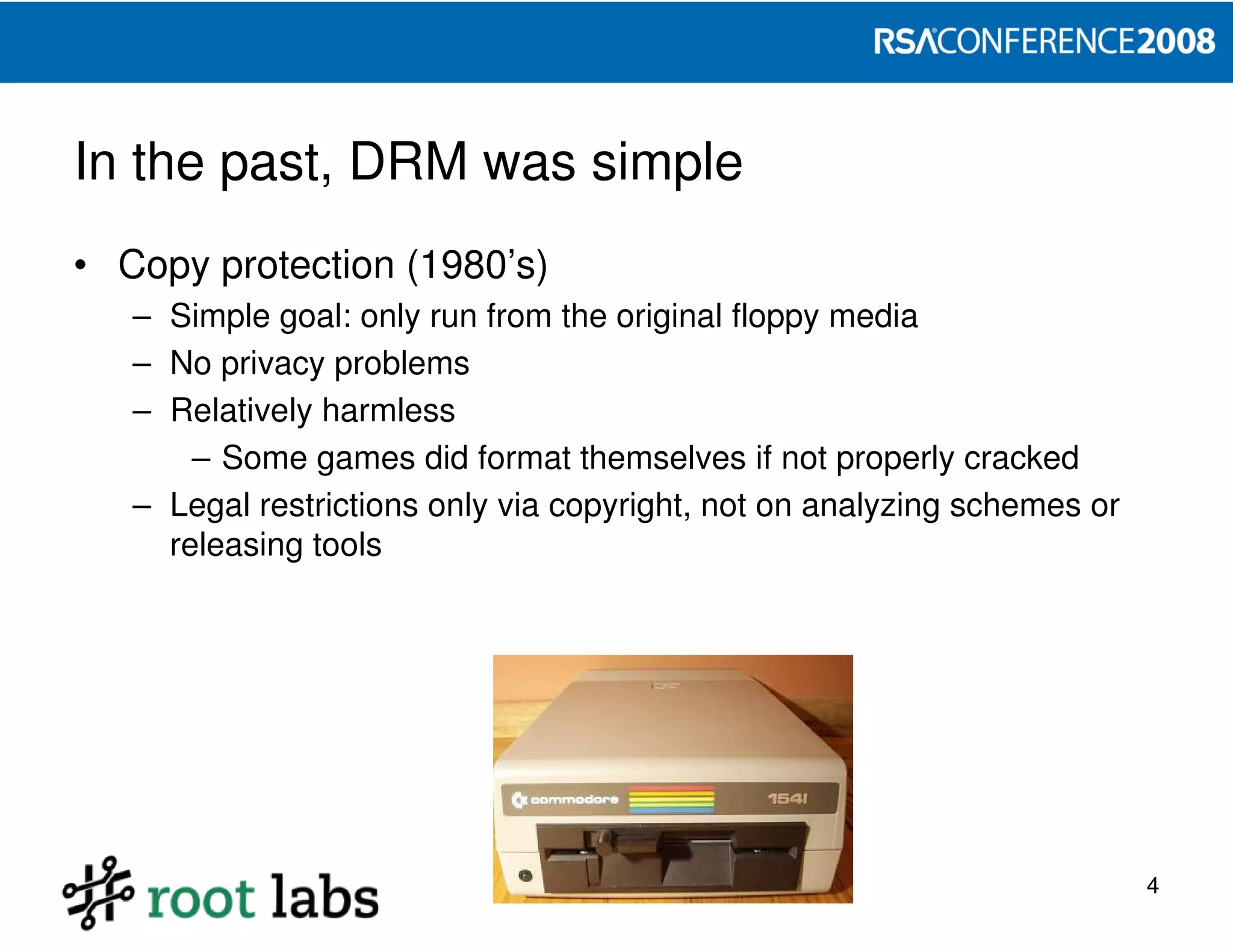 Designing and Attacking DRM (RSA 2008)