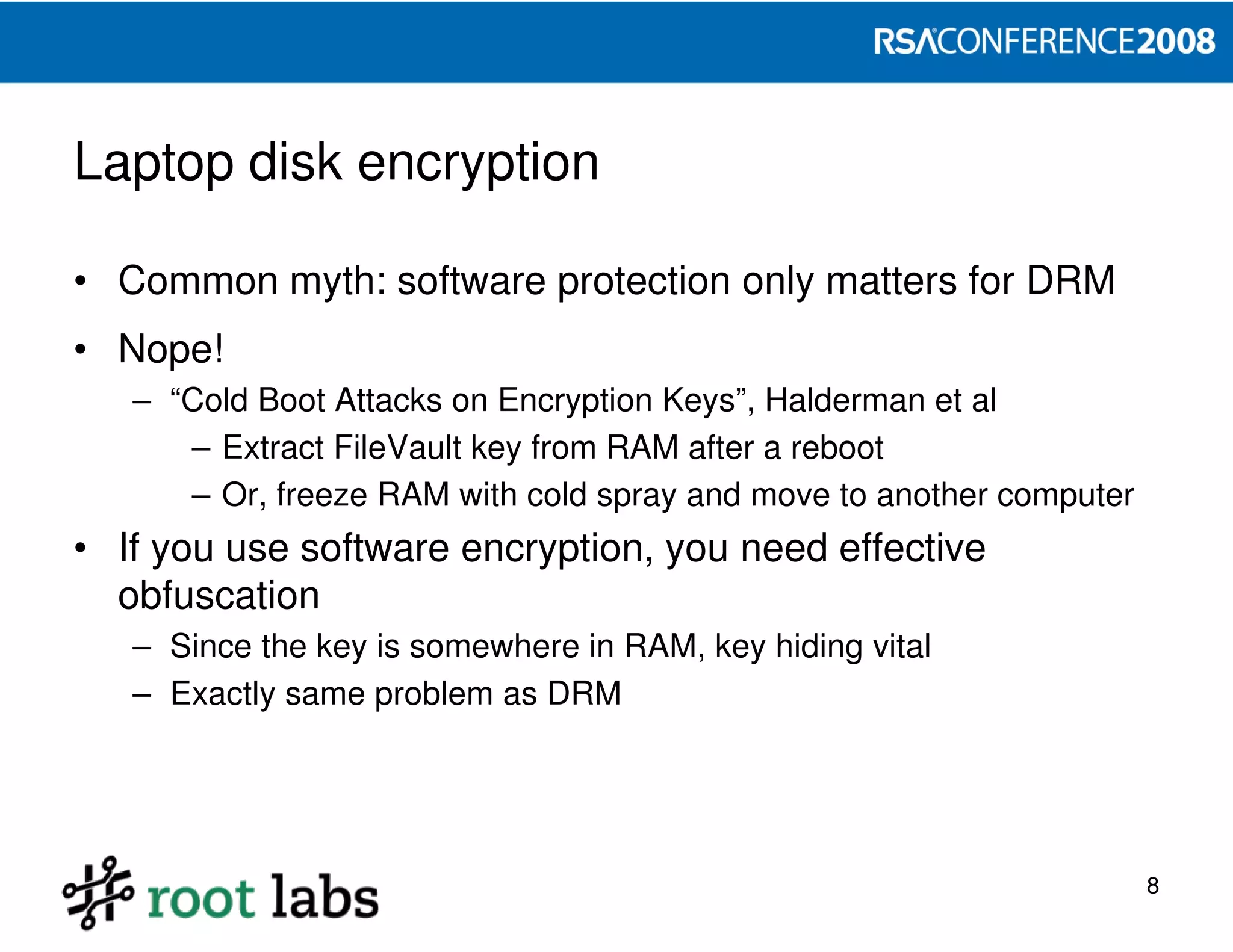 Designing and Attacking DRM (RSA 2008)