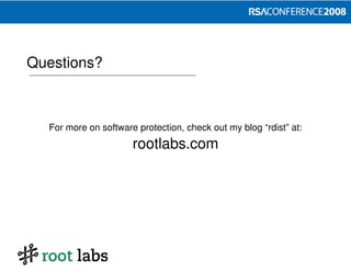 Designing and Attacking DRM (RSA 2008)