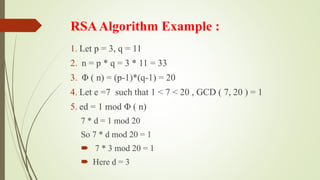 RSA Algorithm | PPTX