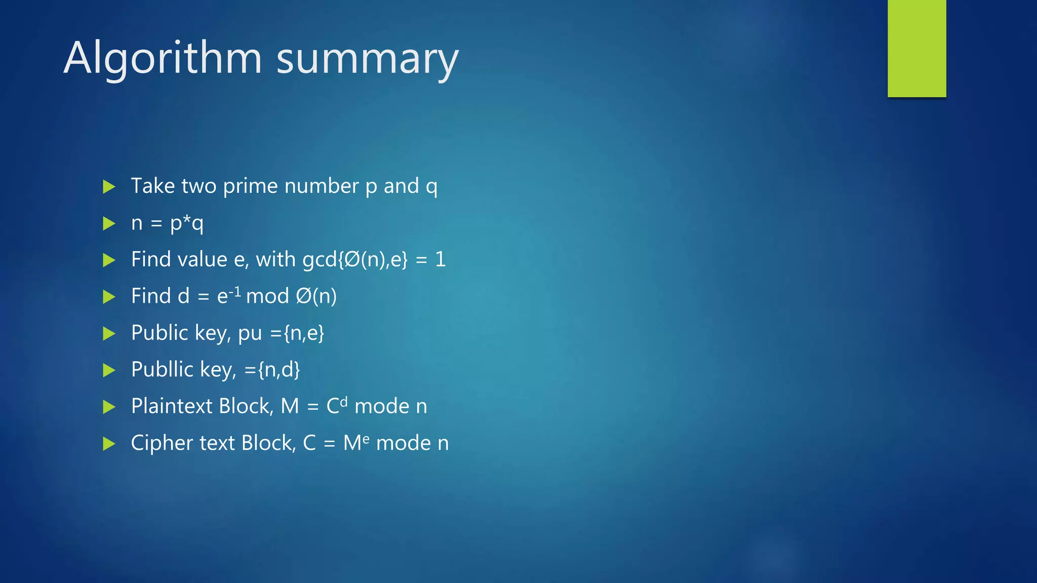 Rsa Algorithm PPT