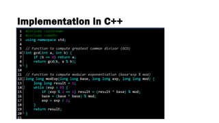 Implementation in C++
 