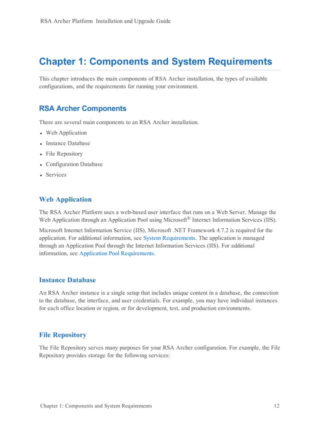 Rsa archer 6.9 platform installation and upgrade guide (3) | PDF