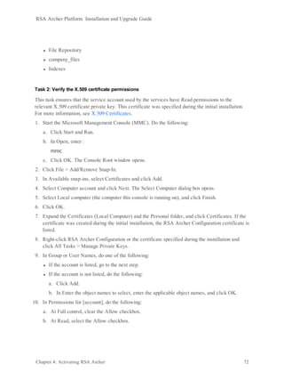 Rsa archer 6.9 platform installation and upgrade guide (3) | PDF