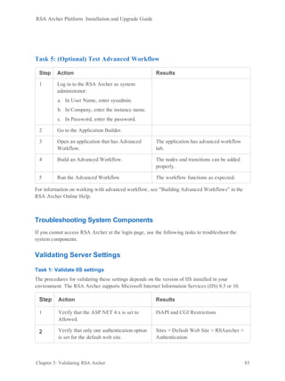 Rsa archer 6.9 platform installation and upgrade guide (3) | PDF