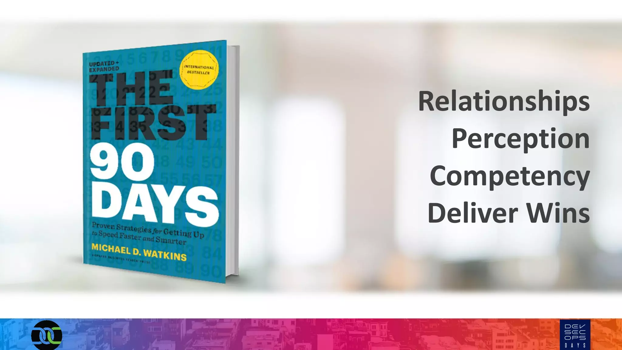 Relationships
Perception
Competency
Deliver Wins
 