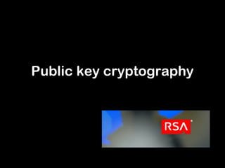 Public key cryptography
 