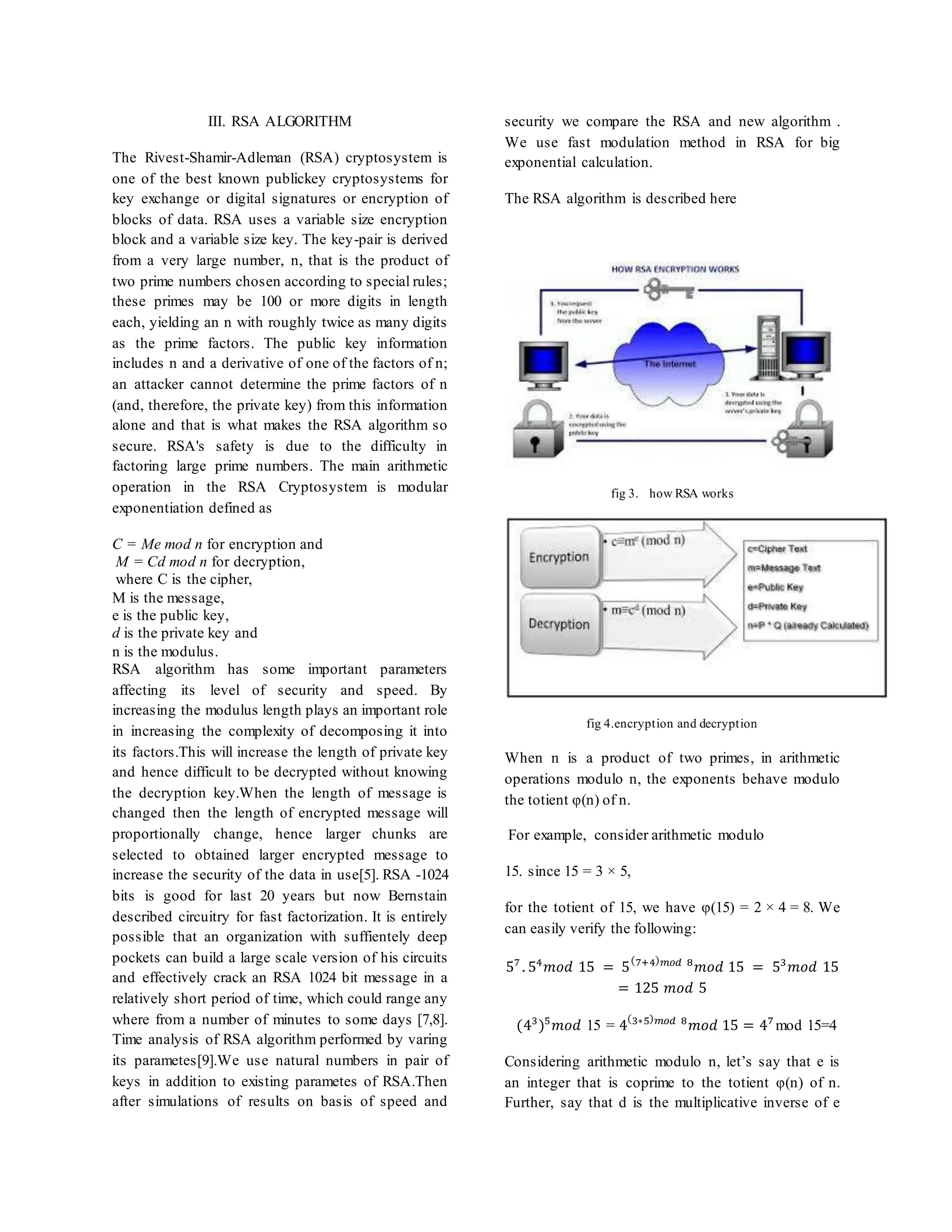 RSA - ENCRYPTION ALGORITHM CRYPTOGRAPHY | PDF