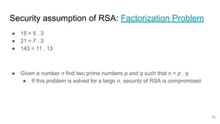 Security of RSA and Integer Factorization | PPT