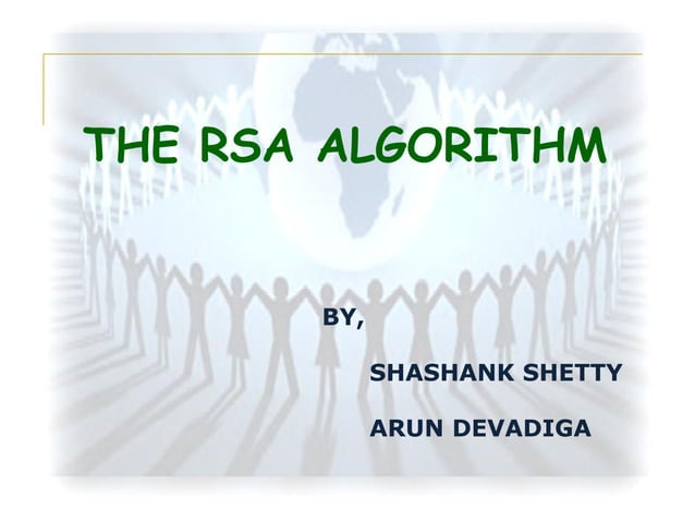 RSA ALGORITHM | PDF