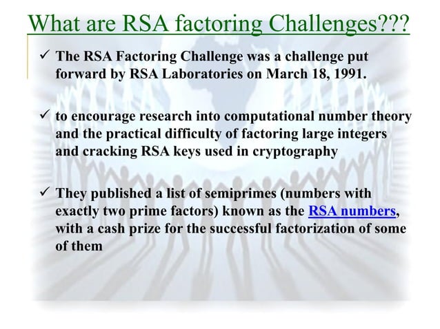 RSA ALGORITHM