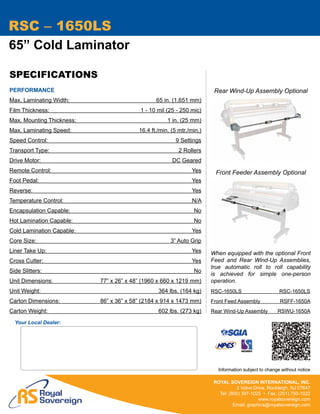 Rsc 1650 ls | PDF