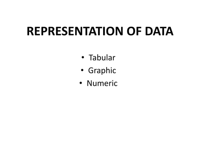 Types of data and graphical representation | PPTX | Science