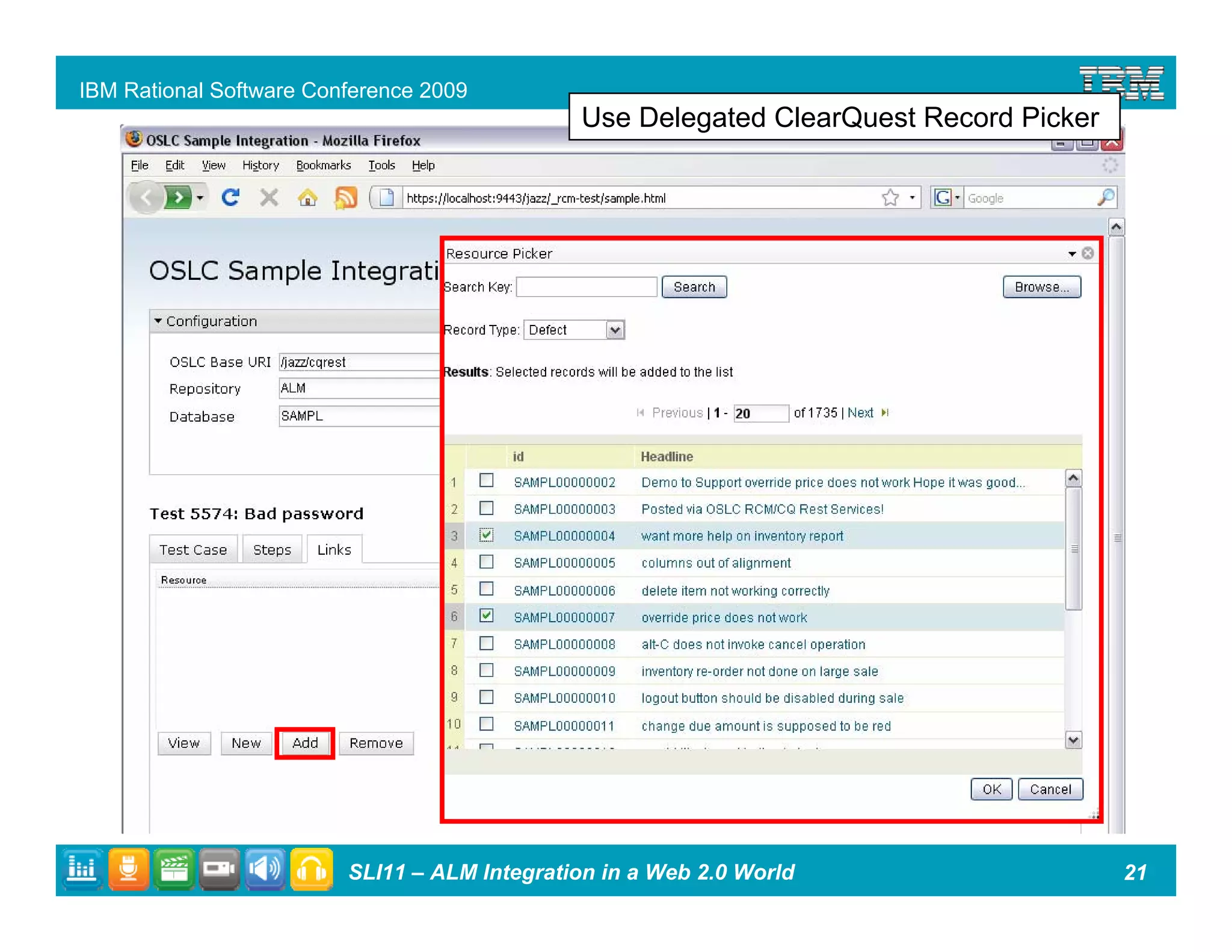 ALM Integration in a Web 2.0 World