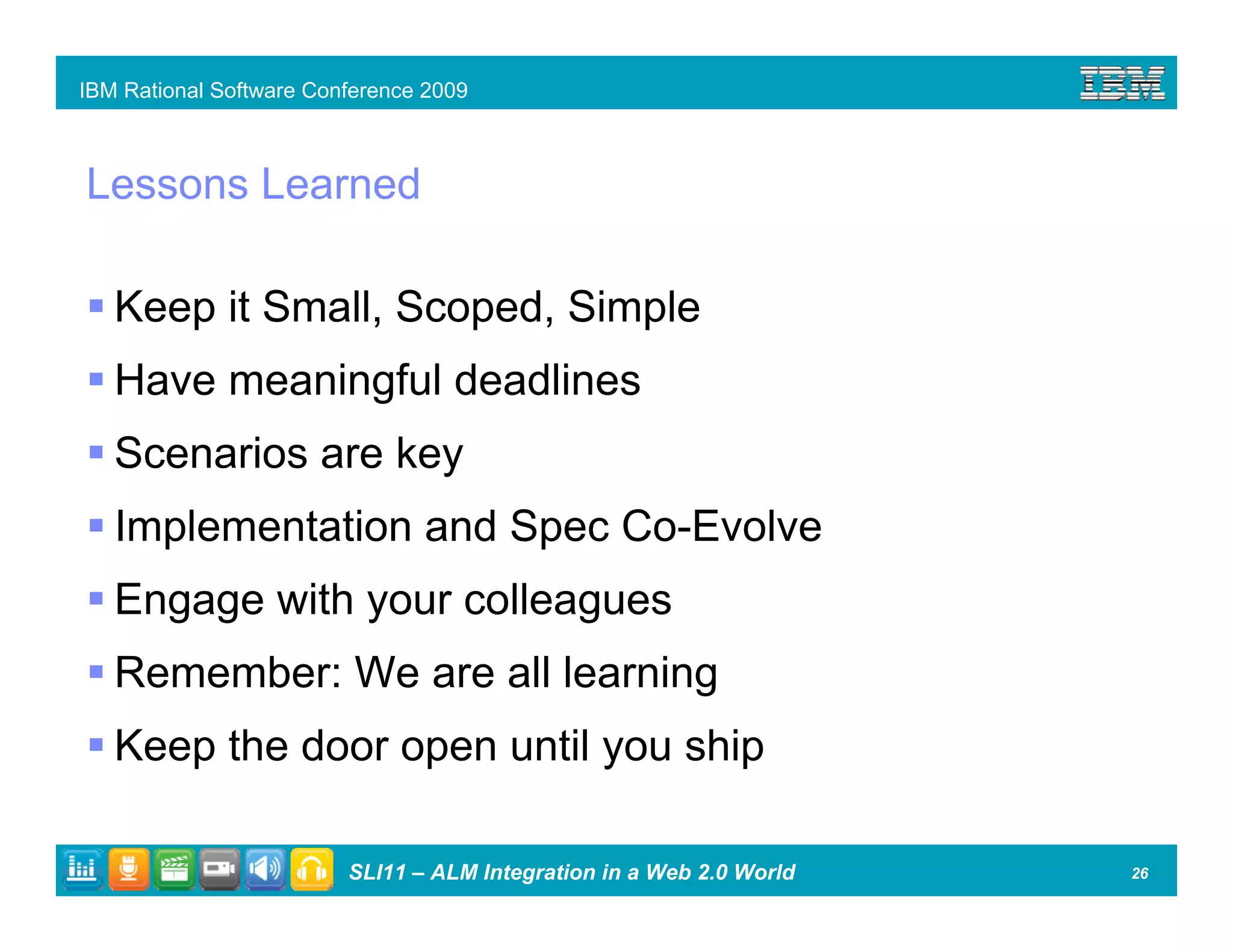ALM Integration in a Web 2.0 World