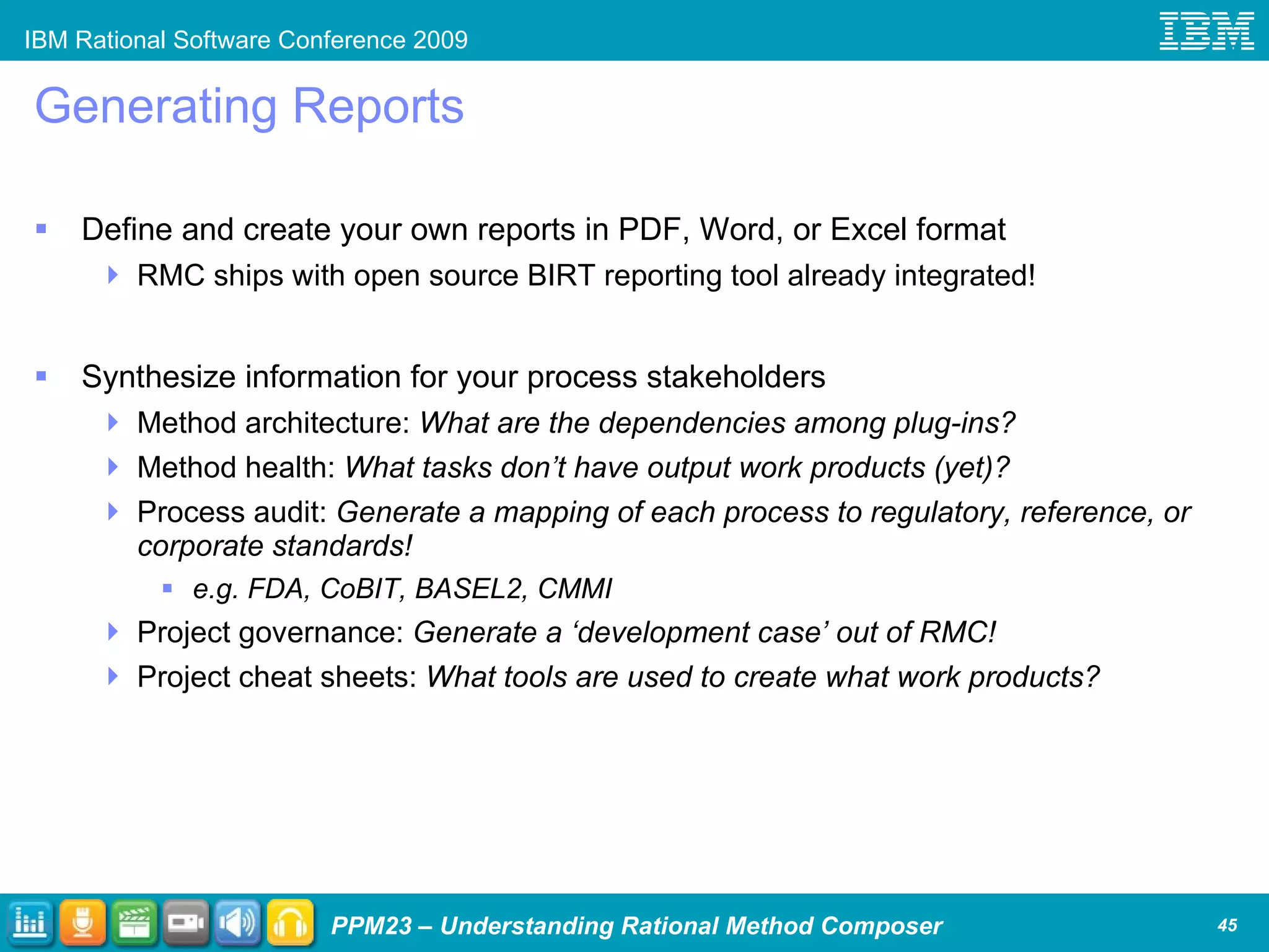 Rsc 2009 Understanding Ibm Rational Method Composer | PPT