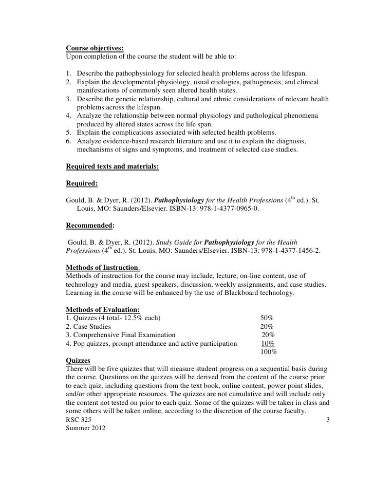Rsc 325 Patho Syllabus Summer 2012 1