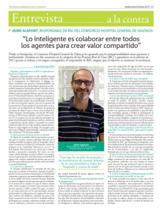 Responsabilidad social corporativa en el Hospital General de Valencia. Entrevista Jaime Alapont