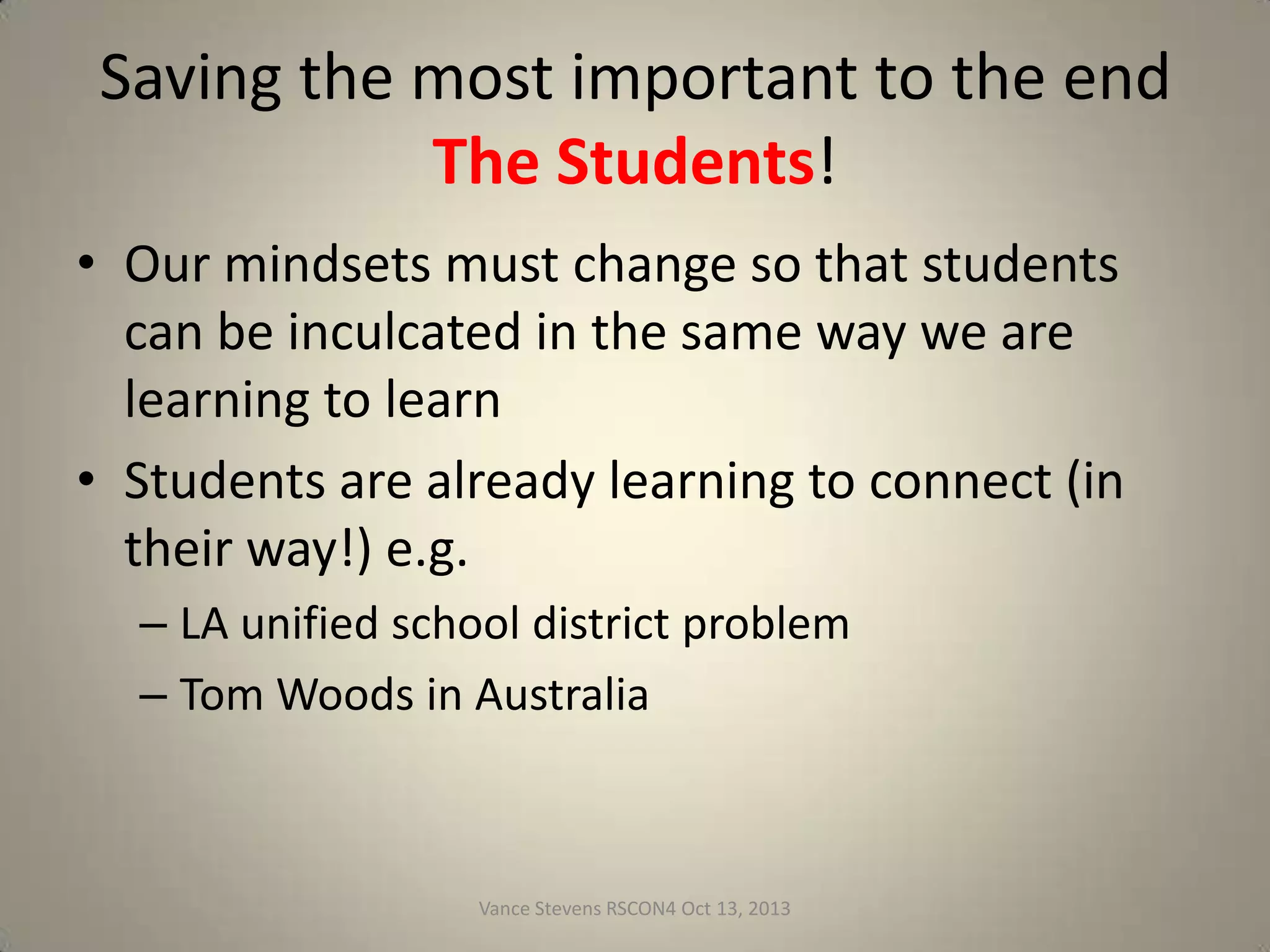Connected Educator Month

http://connectededucators.org/

Vance Stevens RSCON4 Oct 13, 2013

34

 