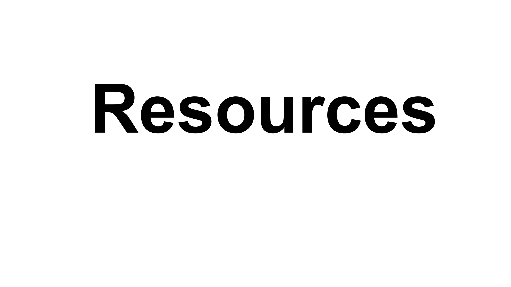 Resources

 