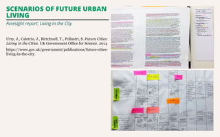 Scenarios of future urban 
living 
Foresight report: Living in the City 
Urry, J., Caletrio, J., Birtchnell, T., Pollastri...