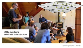 @inwithforward #RSD4
CEOs mobilizing
resources in record time
service
deliverers
service
organization
policy-makers
 