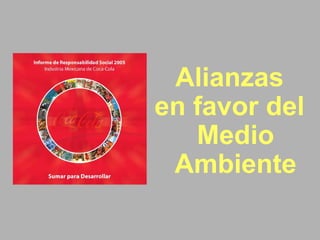 Alianzas
en favor del
   Medio
 Ambiente
 