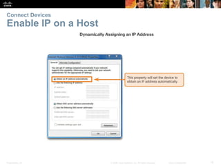 Presentation_ID 15© 2008 Cisco Systems, Inc. All rights reserved. Cisco Confidential
Connect Devices
Enable IP on a Host
 