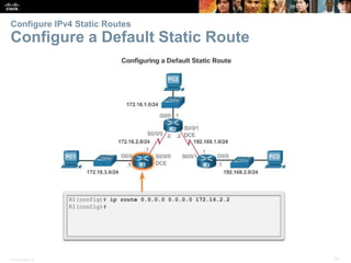 Presentation_ID 34© 2008 Cisco Systems, Inc. All rights reserved. Cisco Confidential
Configure IPv4 Static Routes
Configur...
