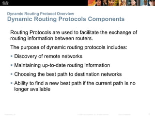 Presentation_ID 3© 2008 Cisco Systems, Inc. All rights reserved. Cisco Confidential
Dynamic Routing Protocol Overview
Dyna...