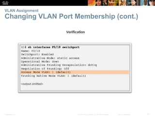 Presentation_ID 41© 2008 Cisco Systems, Inc. All rights reserved. Cisco Confidential
VLAN Assignment
Changing VLAN Port Membership (cont.)
 
