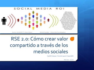 RSE 2.0: Cómo crear valor compartido a través de los medios sociales ExpoRSE Arequipa  |  Fernando Legrand  | CapacitaRSE Perú 2021 :: 24.3.10 