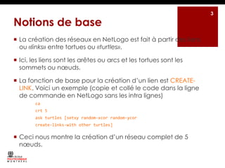 Réseaux avec NetLogo | PPTX