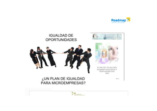 IGUALDAD DE
  OPORTUNIDADES




¿UN PLAN DE IGUALDAD
PARA MICROEMPRESAS?
 
