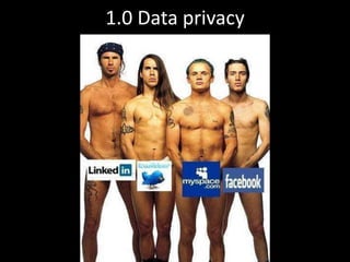 1.0 Data privacy
 